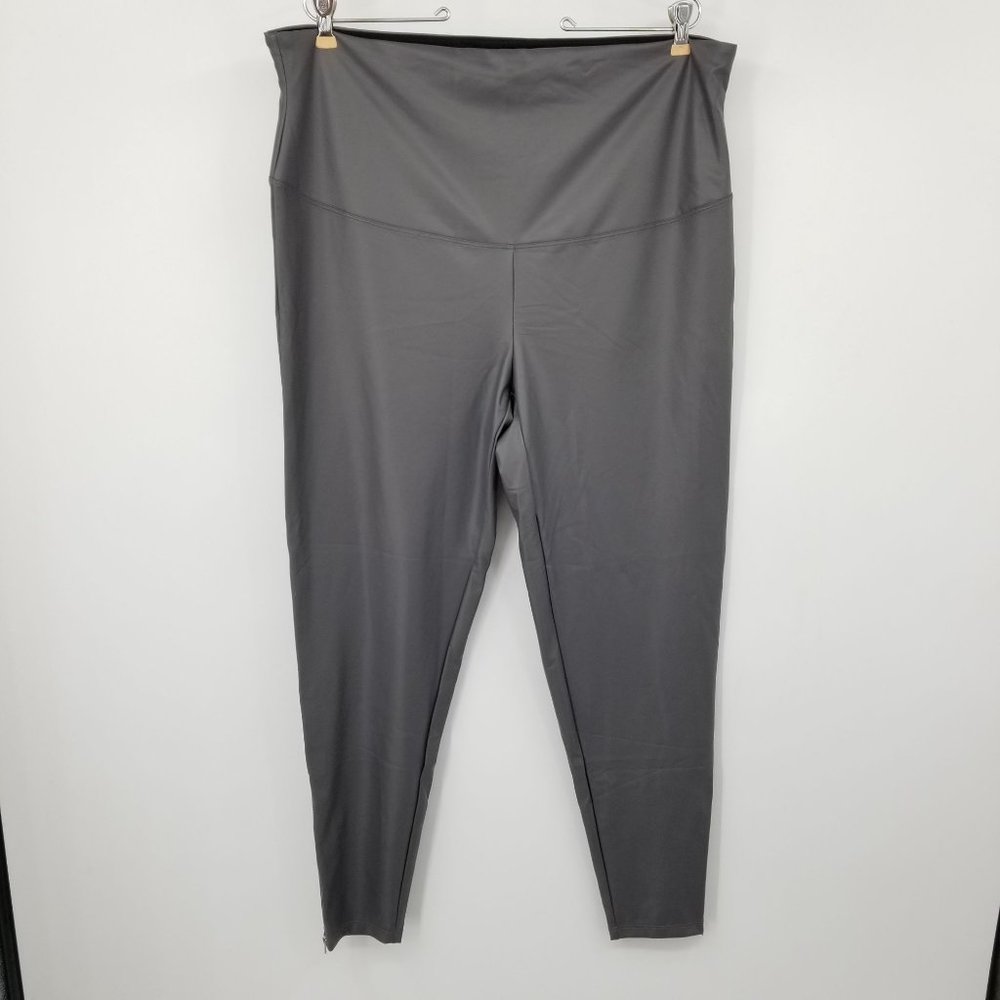 Yummie Grey‎ Faux Leather Women's Legging Pants Size 3X